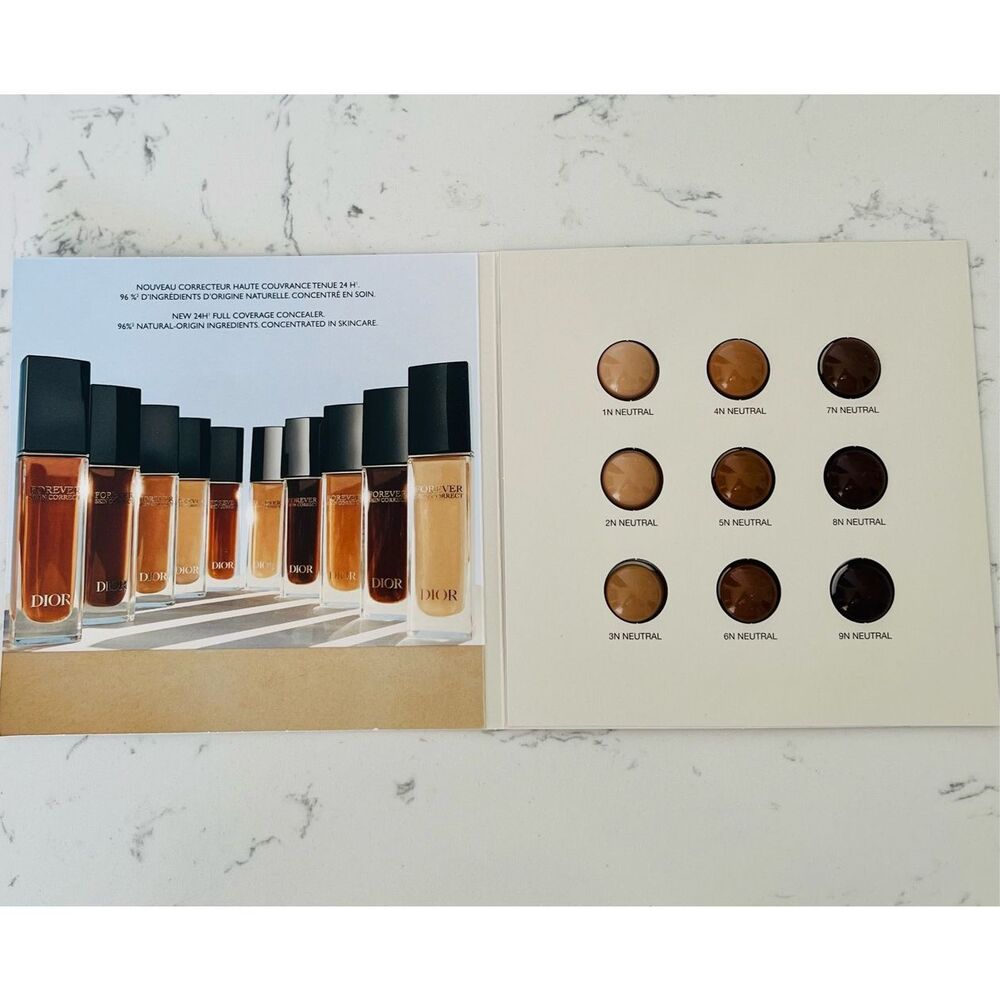 DIOR Forever Skin Correct Full Coverage Concealer in 9 Neutral Shades Card Size